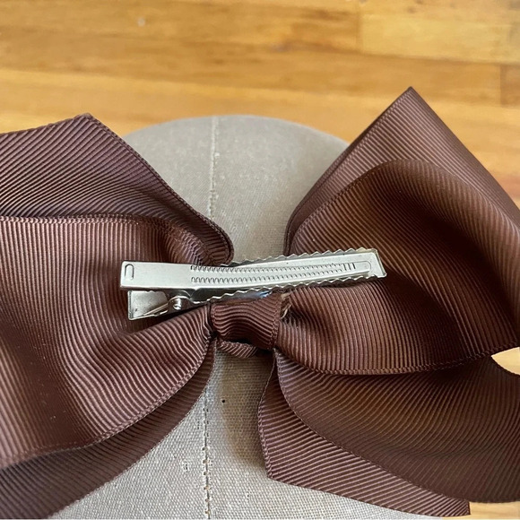 4/$25 Brown Bow Hair Clip - Picture 6 of 6